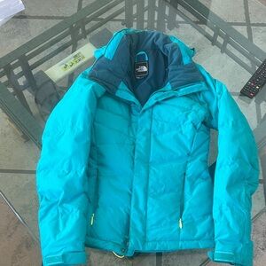 The North Face Women's Ski Jacket - Teal and Navy